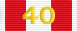 Medaille voor 10 jaar trouwe dienst bij het Nederlandse Rode Kruis met jaarteken '40'