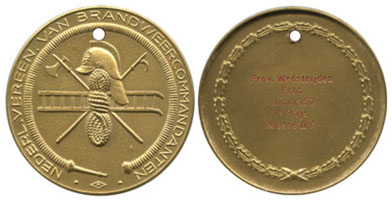 Prijspenning van de Nederlandsche Vereeniging van Brandweercommandanten