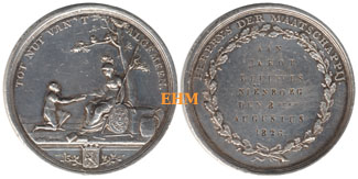 Medaille voor Edelmoedige Daden uitgereikt aan Jakob Leeuwen Niënborg, 1826