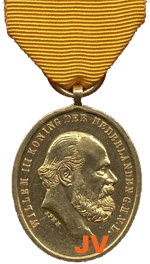 Medaille voor IJver en Trouw in goud