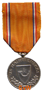 Eremedaille in zilver, verbonden aan de Kroonorde