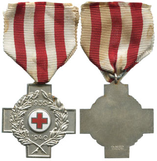 Herinneringskruis 1939-1940 in zilver