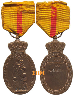 Erepenning voor menslievend hulpbetoon, type 8