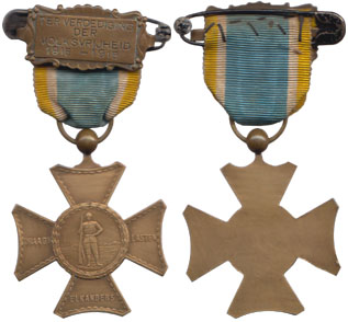 Kruis voor oud-gedemobiliseerde leden 1914-1918 van de Vrijwillige Burgerwacht Amsterdam